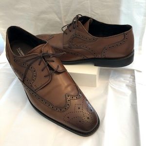 Florsheim Palladino Oxford Wingtips 11428 Cognac Lace Up Dress Shoe Sz 11 D
